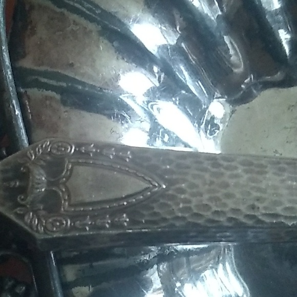 βοΈ Exquisite Silver FLORAL Quadruple PLATED FOOTED BRIDAL BASKET - Picture 8 of 16